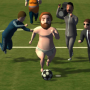 Corrida de futebol: corredor louco e gordo!